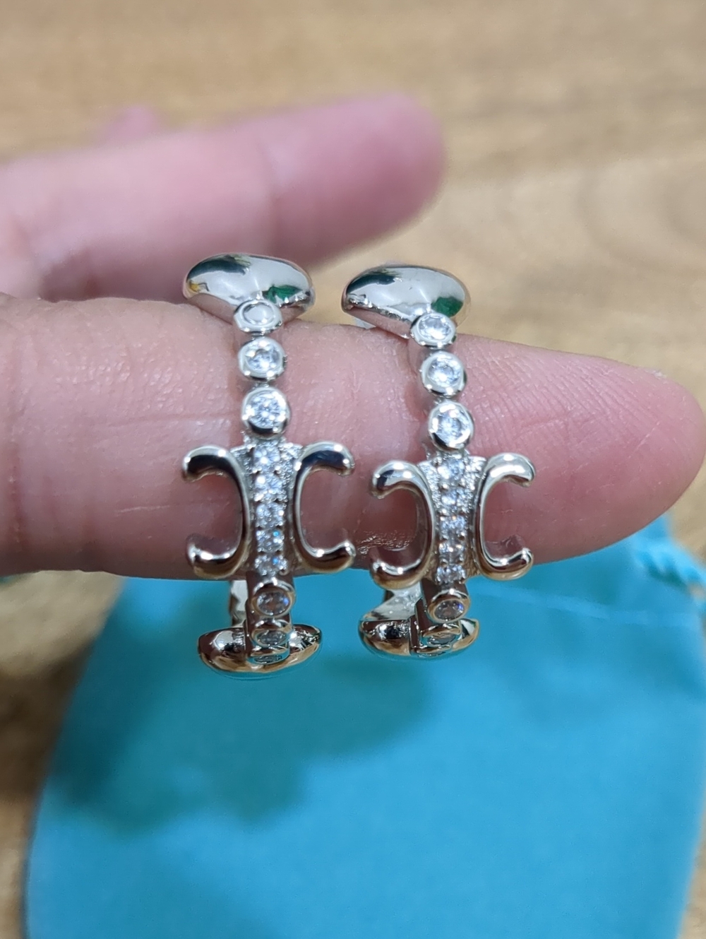 Cubic Zirconias Hoop Earrings - Women Jewelry
